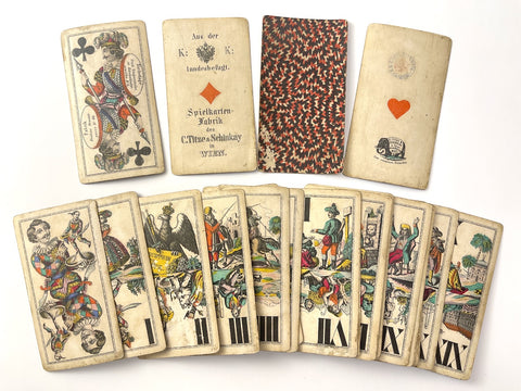 c.1885 Austrian Tarock Tarot Titze & Schinkay 53/54 Vienna