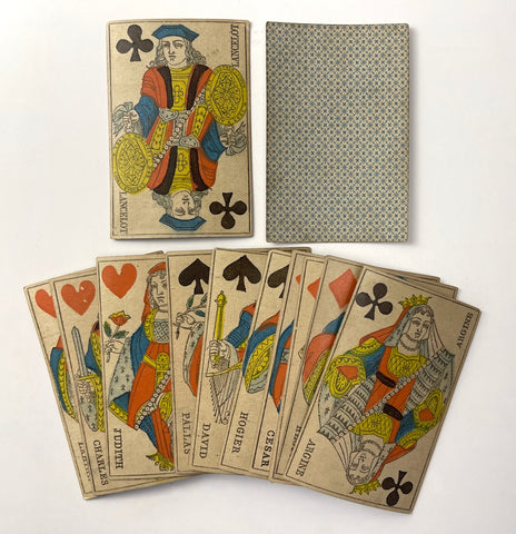 c1890 French Playing Cards Paris Pattern Gatteaux 52/52