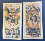 19th Century Italian Tarot Cards Bordoni c.1890 Milan Italy 78/78