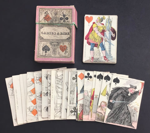 c.1820 Old Transformation Playing Cards 52/52