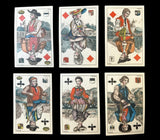 c.1885 Swiss Costumes Playing Cards 50/52 Partial