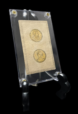 c.1850 Two of Coins Minchiate, Unkown Maker