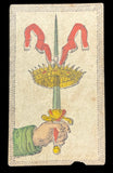 c.1850 Ace of Swords, Minchiate, Unkown Maker
