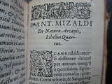 De Arcanis Naturae (1558) MIZAULD 1st Ed.