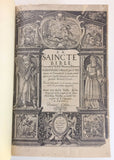 La Saincte Bible (1605), Published by Thibaud Ancelin, imprimeur du Roy, Lyon