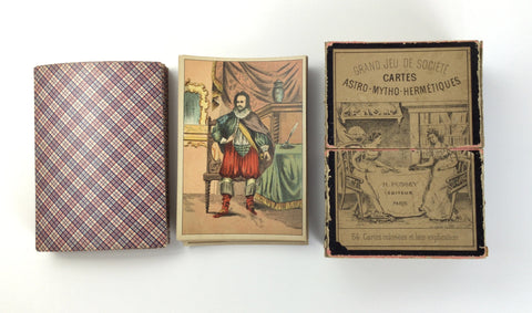 c. 1890 Grand Jeu Lenormand, H. Pussey, 54 Astro Mythological Cards, Paris, France