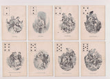 c.1864 American Playing Cards Civil War Era M. Nelson New York 46/52 Love Scenes