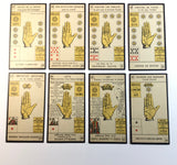 c.1890 Nouveau Jeu De La Main Antique Palmistry Cards