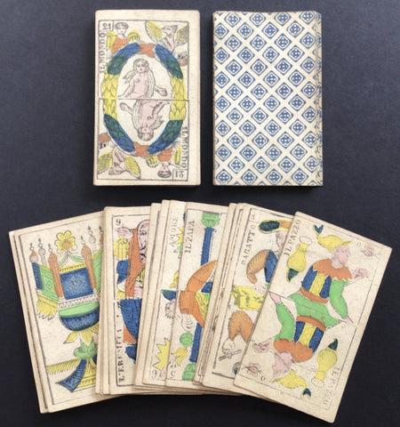 c.1870 Piedmont Tarot by an unknown maker, incomplete 44/78