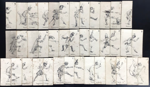 c.1820-30 Les Disloqués: Alphabet Comique (Jeu de Société)