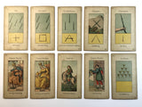 c.1890 Grimaud Grand Etteilla Tarot Egyptien Type I, 78/78 cards
