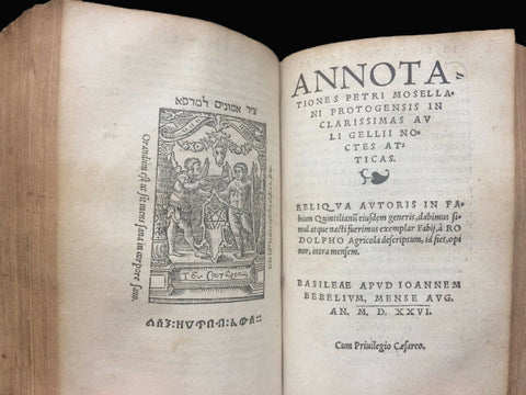 1526 Noctes Atticae Auli Gellii